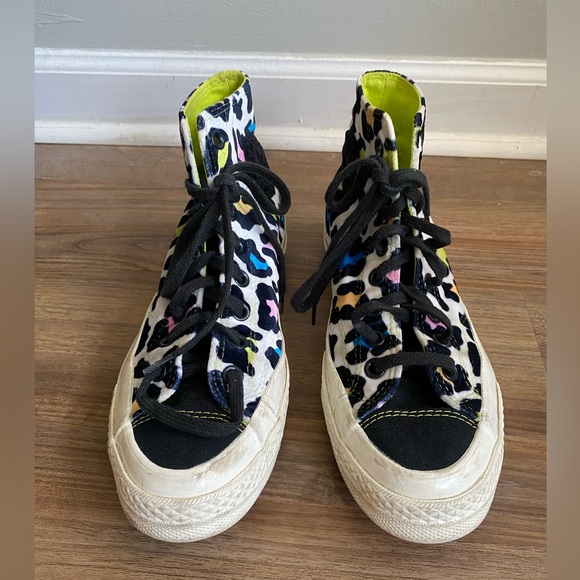 Converse Women's Chuck 70 Hi Velvet Egret/Black/Lime Twist-Size 6.5 - Picture 2 of 12